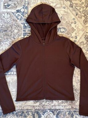 Women’s Brown Zip Hoodie Jacket